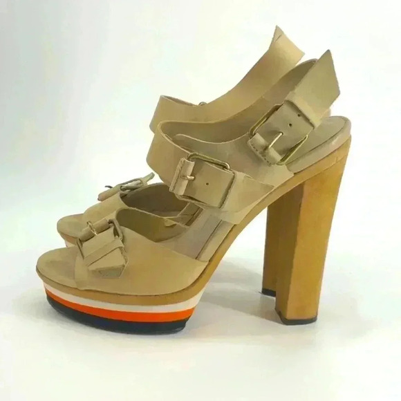 ALDO LEATHER HEEL SANDAL - Picture 4 of 6